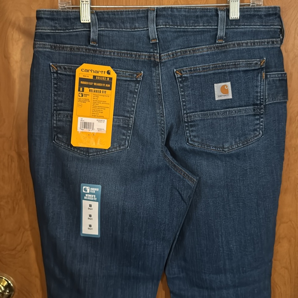 Carhartt Rugged Flex Relaxed Fit Women’s Blue Jeans size 10 Short - Picture 8 of 16
